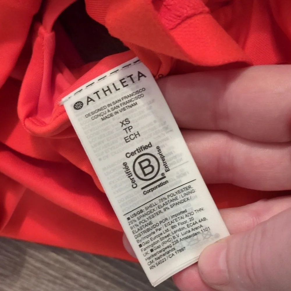 Athleta Tank Crossed Tankini Swim Top Size XS